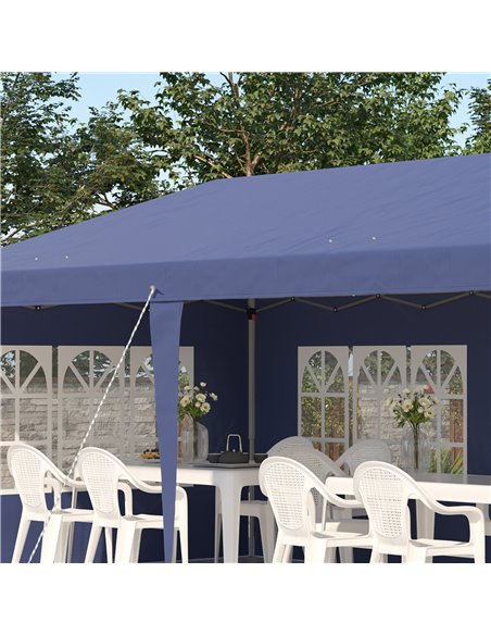 Outsunny 3 x 6m Pop Up Gazebo, Height Adjustable Marquee Party Tent with Sidewalls and Storage Bag, Blue 84C-431V00BU - pic 36065 | FastDaddyshop