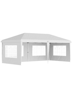 Outsunny 3 x 6m Pop Up Gazebo, Height Adjustable Marquee, White 84C-431V00WT