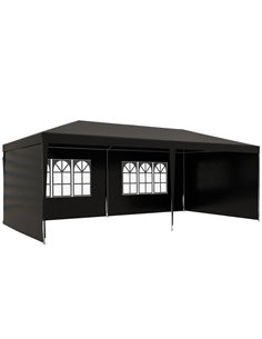 Outsunny 6 x 3 m Party Tent Gazebo Marquee, Black 840-062V01BK