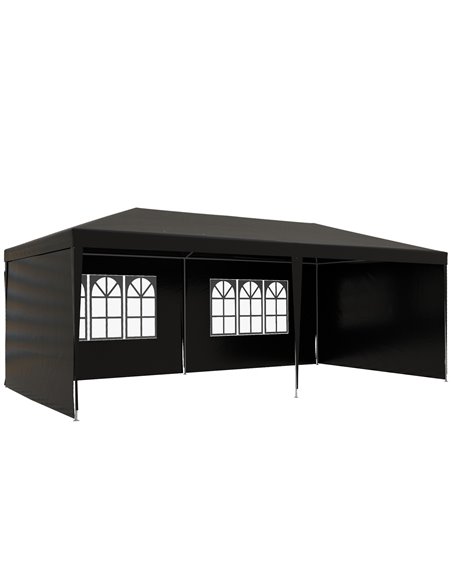 Outsunny 6 x 3 m Party Tent Gazebo Marquee, Black 840-062V01BK - pic 36084 | FastDaddyshop