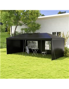 Outsunny 6 x 3 m Party Tent Gazebo Marquee, Black 840-062V01BK 2