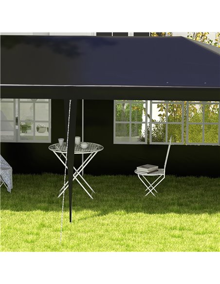 Outsunny 6 x 3 m Party Tent Gazebo Marquee Outdoor Patio Canopy Shelter with Windows and Side Panels, Black 840-062V01BK - pic 36091 | FastDaddyshop