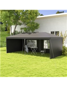 Outsunny 6 x 3 m Party Tent Gazebo Marquee, Dark Grey 840-062V01CG 2