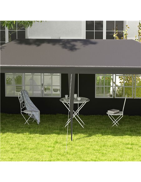 Outsunny 6 x 3 m Party Tent Gazebo Marquee Outdoor Patio Canopy Shelter with Windows and Side Panels, Dark Grey 840-062V01CG - pic 36100 | FastDaddyshop