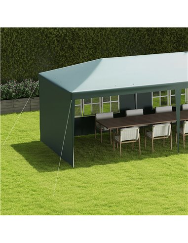 Outsunny 9 x 3 m Garden Gazebo Marquee Party Wedding Tent Canopy, Green 840-063V01GN