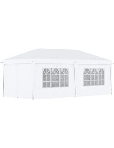 Outsunny 3 x 6 m Pop Up Gazebo with Sides and Windows, White 84C-425V01WT