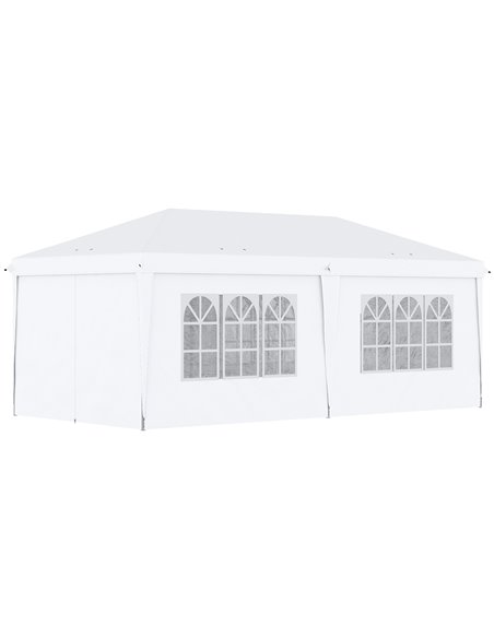 Outsunny 3 x 6 m Pop Up Gazebo with Sides and Windows, White 84C-425V01WT - pic 36111 | FastDaddyshop