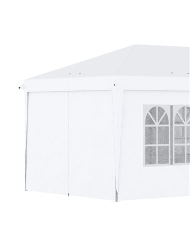Outsunny 3 x 6 m Pop Up Gazebo with Sides and Windows, Height Adjustable Party Tent with Storage Bag for Garden, Camping, Event,