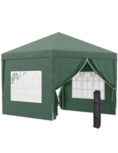 Outsunny 3 x 3m Pop Up Gazebo, Wedding Party Canopy Tent Marquee, Green 84C-430V00GN