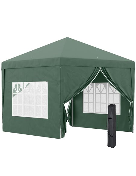 Outsunny 3 x 3m Pop Up Gazebo, Wedding Party Canopy Tent Marquee, Green 84C-430V00GN - pic 36129 | FastDaddyshop