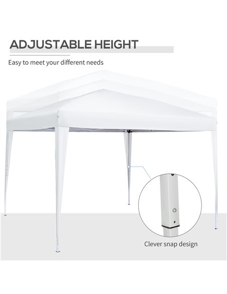 Outsunny 3 x 3m Pop Up Gazebo, Wedding Party Canopy Tent Marquee with Carry Bag and Windows, White 84C-430V00WT - pic 36146 | FastDaddyshop