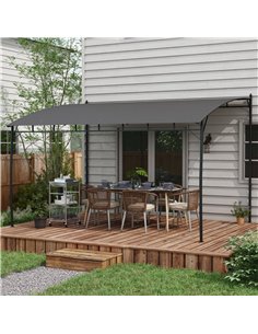 Outsunny 3 x 4m Outdoor Pergola Gazebo, Dark Grey 84C-471V00CG 2