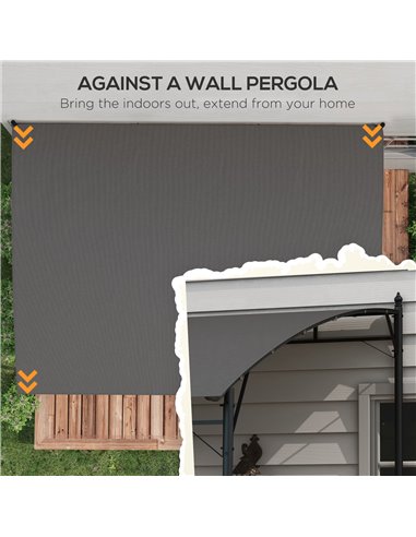 Outsunny 3 x 4m Outdoor Pergola Gazebo, Garden Sun Shade Shelter with Metal Frame, for Patio, Deck 84C-471V00CG