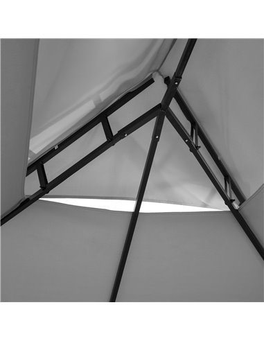 Outsunny 4m x 3(m) Metal Gazebo Canopy Party Tent Garden Pavillion Patio Shelter Pavilion with Curtains Sidewalls, Dark Grey 84C