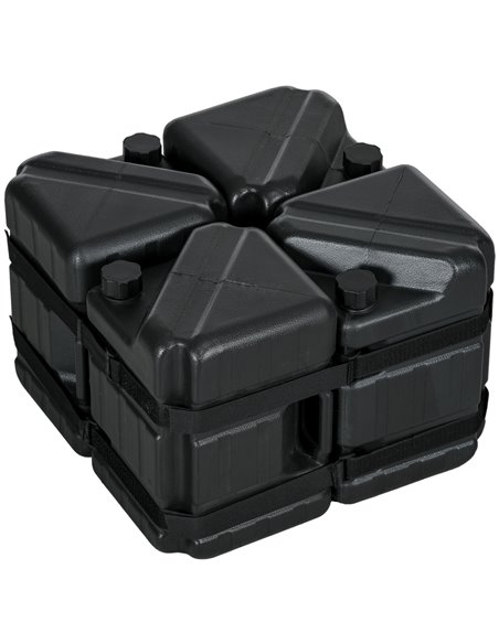 Outsunny HDPE Gazebo Weights Set of 4, Water or Sand Filled Weights for Gazebo Legs, with Built-in Handles and Secure Straps 84C - pic 36318 | FastDaddyshop