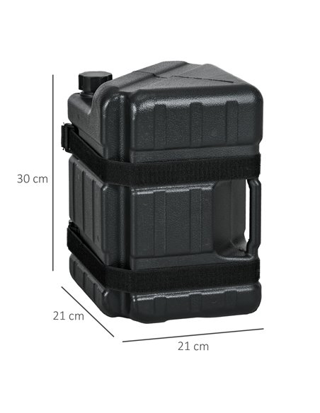 Outsunny HDPE Gazebo Weights Set of 4, Water or Sand Filled Weights for Gazebo Legs, with Built-in Handles and Secure Straps 84C - pic 36320 | FastDaddyshop