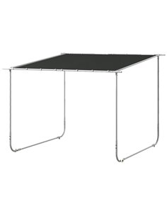 Outsunny 3 x 3(m) Mobile Pergola Kit, Portable Garden Gazebo, Dark Grey 84C-453V00CG