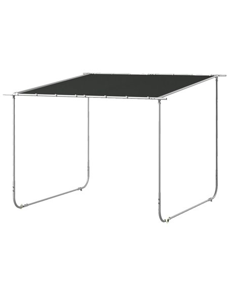 Outsunny 3 x 3(m) Mobile Pergola Kit, Portable Garden Gazebo, Dark Grey 84C-453V00CG - pic 36336 | FastDaddyshop
