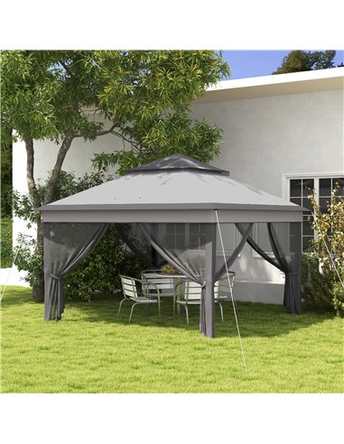 Outsunny 3 x 3(m) Pop Up Gazebo, Event Shelter, Grey 84C-463V00LG