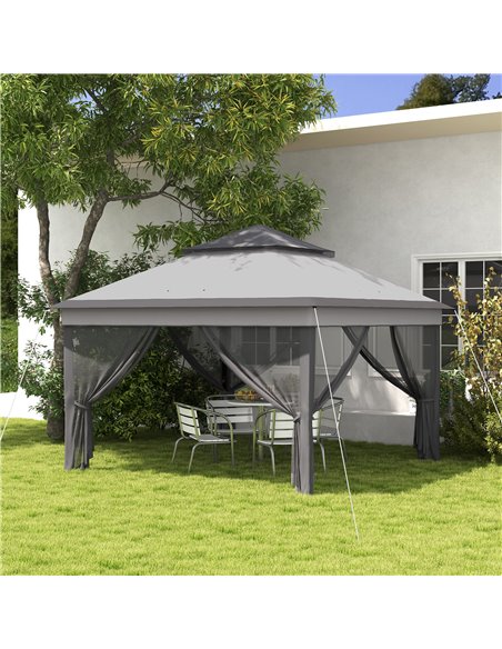 Outsunny 3 x 3(m) Pop Up Gazebo, Event Shelter, Grey 84C-463V00LG - pic 36373 | FastDaddyshop