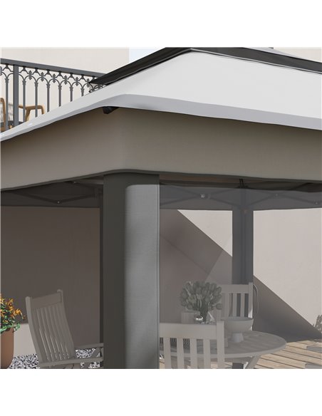Outsunny 3 x 3(m) Pop Up Gazebo, Height Adjustable Instant Event Shelter with Netting and Carrying Bag, Grey 84C-463V00LG - pic 36380 | FastDaddyshop