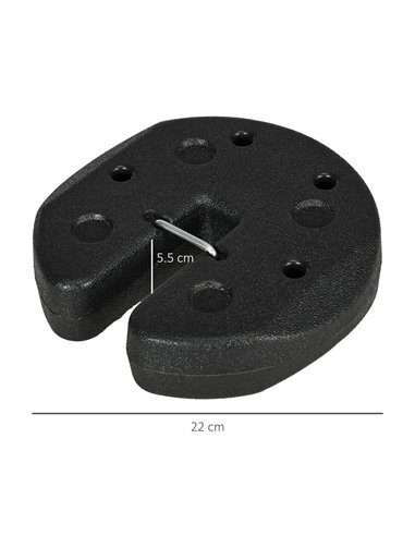Outsunny 12KG Gazebo Weights Set of 4, Weights for Gazebo Legs 84C-514V00BK