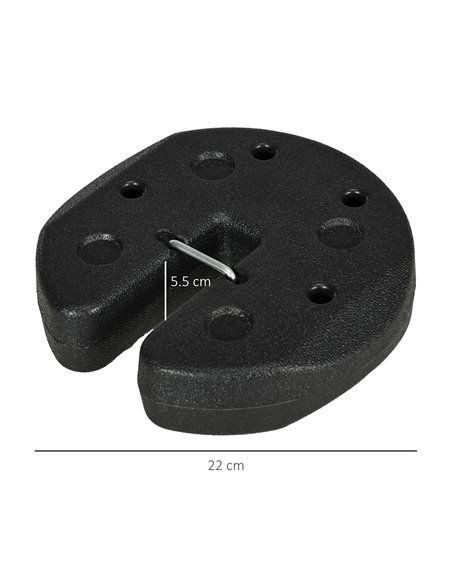 Outsunny 12KG Gazebo Weights Set of 4, Weights for Gazebo Legs 84C-514V00BK - pic 36401 | FastDaddyshop