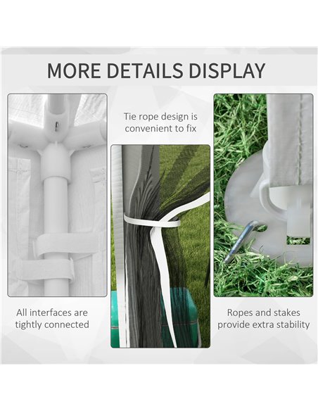 Outsunny 4 x 3 m Party Tent Wedding Gazebo Outdoor Waterproof PE Canopy Shade with Panel 84C-022V03WT - pic 36422 | FastDaddyshop
