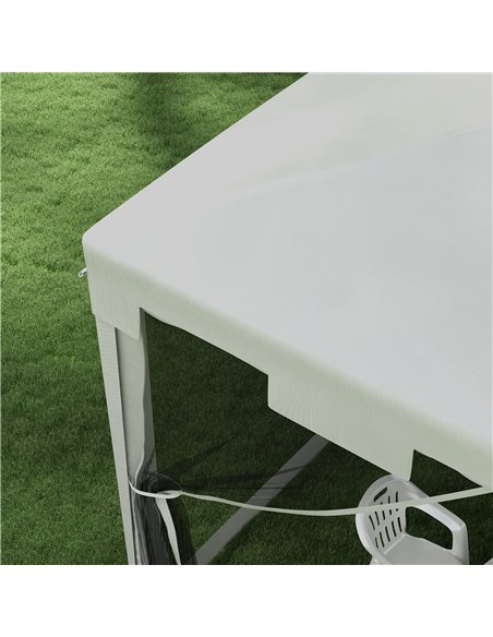 Outsunny 4 x 3 m Party Tent Wedding Gazebo Outdoor Waterproof PE Canopy Shade with Panel 84C-022V03WT - pic 36424 | FastDaddyshop