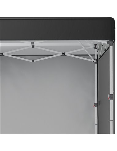 Outsunny 3 x 3 (M) Pop Up Gazebo Event Shelter, Height Adjustable Party Tent with 2 Sidewalls, Weight Bags and Wheeled Bag 84C-4