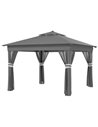 Outsunny 3 x 3(m) Pop Up Gazebo with Solar-Powered LED Lights, Grey 84C-483V00BK