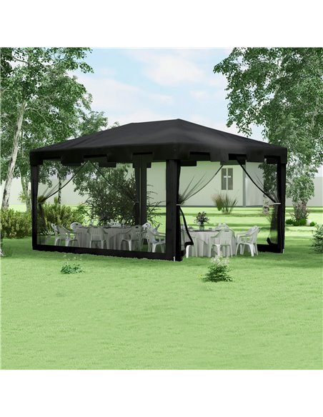 Outsunny 4 x 3 m Party Tent Wedding Gazebo, Dark Grey 84C-022V03CG - pic 36472 | FastDaddyshop