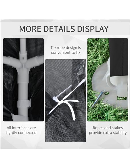Outsunny 4 x 3 m Party Tent Wedding Gazebo Outdoor Waterproof PE Canopy Shade with Panel 84C-022V03CG - pic 36476 | FastDaddyshop