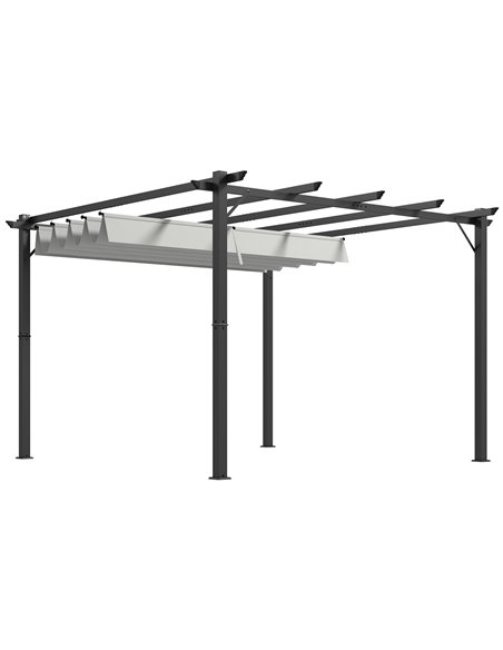 Outsunny 3 x 3(m) Aluminium Pergola Canopy Gazebo, Light Grey 84C-054V00LG - pic 36507 | FastDaddyshop