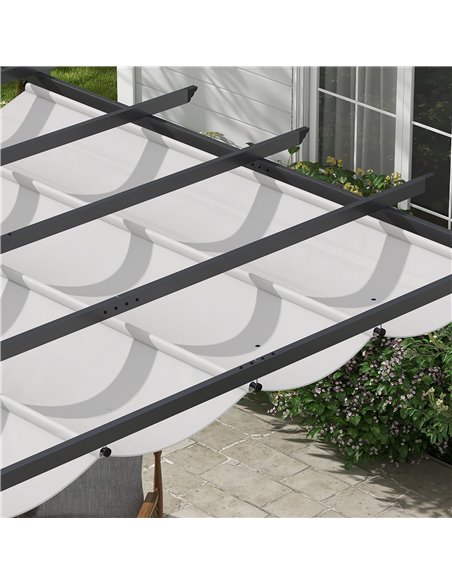 Outsunny 3 x 3(m) Aluminium Pergola Canopy Gazebo Awning Outdoor Garden Sun Shade Shelter Marquee Party BBQ, Light Grey 84C-054V - pic 36515 | FastDaddyshop