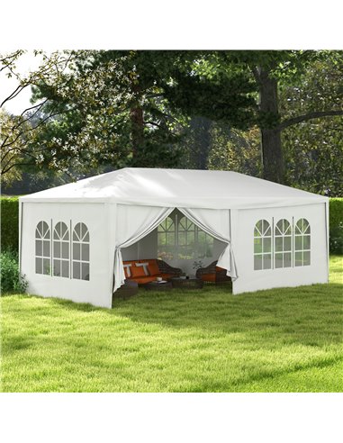 Outsunny 6 x 3 m Party Tent Wedding Gazebo, White 84C-197V01WT