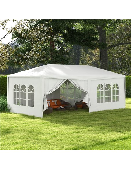 Outsunny 6 x 3 m Party Tent Wedding Gazebo, White 84C-197V01WT - pic 36517 | FastDaddyshop