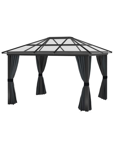 Outsunny 3 x 3.6m Hardtop Gazebo with UV Resistant Polycarbonate Roof, Dark Grey 84C-049V03CG - pic 36525 | FastDaddyshop