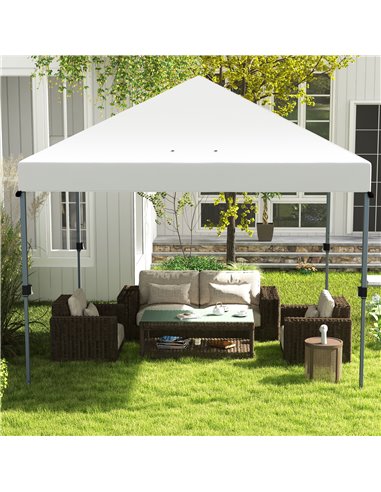 Outsunny 3 x 3(m) Pop Up Gazebo, 1 Person Easy up Marquee, White 84C-502V00WT