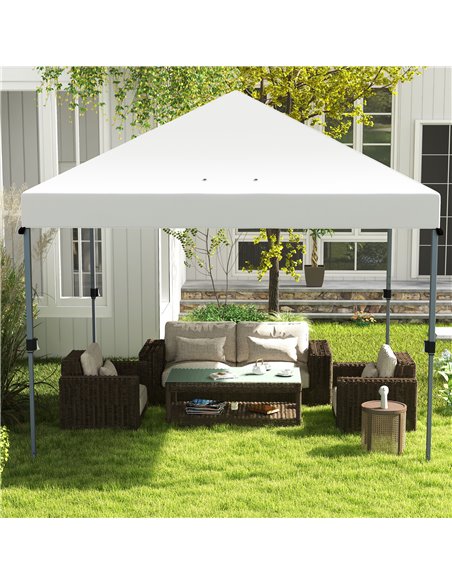 Outsunny 3 x 3(m) Pop Up Gazebo, 1 Person Easy up Marquee, White 84C-502V00WT - pic 36589 | FastDaddyshop