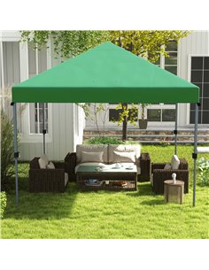 Outsunny 3 x 3(m) Pop Up Gazebo, 1 Person Easy up Marquee, Green 84C-502V00GN 2