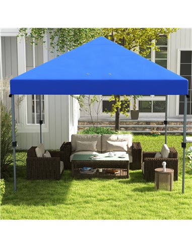Outsunny 3 x 3(m) Pop Up Gazebo, 1 Person Easy up Marquee, Blue 84C-502V00BU