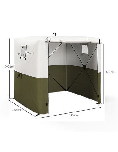 Outsunny 2 x 2m Pop-Up Gazebo, with Accessories - Green 84C-504V00DG
