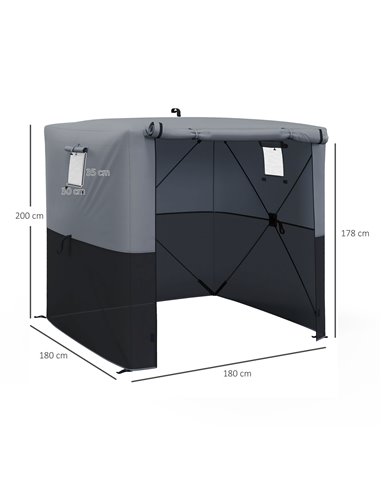 Outsunny 2 x 2m Pop-Up Gazebo, with Accessories - Black 84C-504V00BK
