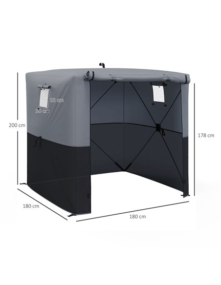 Outsunny 2 x 2m Pop-Up Gazebo, with Accessories - Black 84C-504V00BK - pic 36635 | FastDaddyshop