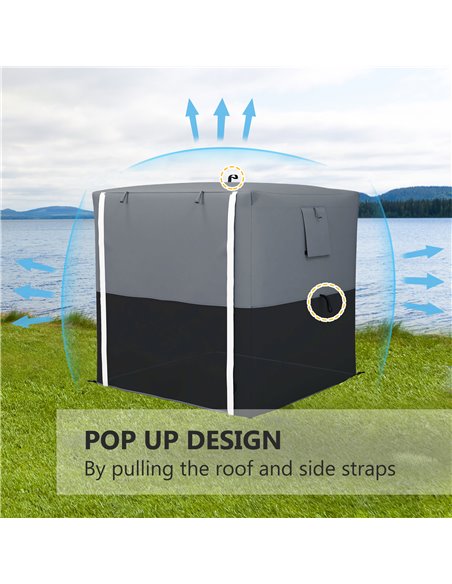 Outsunny 2 x 2m Pop-Up Gazebo, with Accessories - Black 84C-504V00BK - pic 36636 | FastDaddyshop