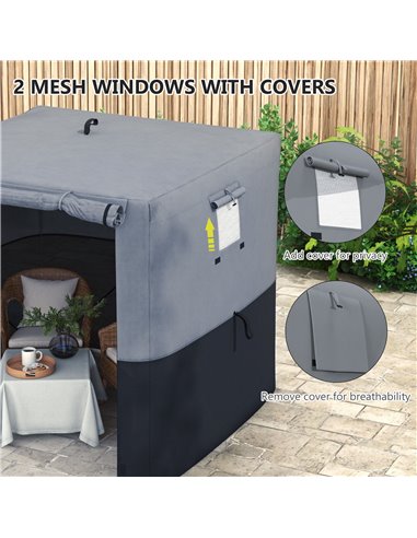 Outsunny 2 x 2m Pop-Up Gazebo, with Accessories - Black 84C-504V00BK