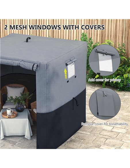 Outsunny 2 x 2m Pop-Up Gazebo, with Accessories - Black 84C-504V00BK - pic 36637 | FastDaddyshop