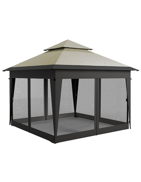 Outsunny 3 x 3(m) Pop Up Gazebo with Mosquito Netting, Grey 84C-505V00LG - pic 36642 | FastDaddyshop