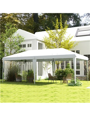 Outsunny 6 x 3(m) Garden Large Gazebo Canopy Waterproof Outdoor Party Tent Marquee 84C-118V03WT